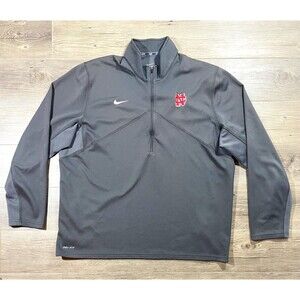 Nike Dri-Fit 1/4 Zip Pullover Men’s Size 2XL XXL NC Tar Heels Logo Grey/Black